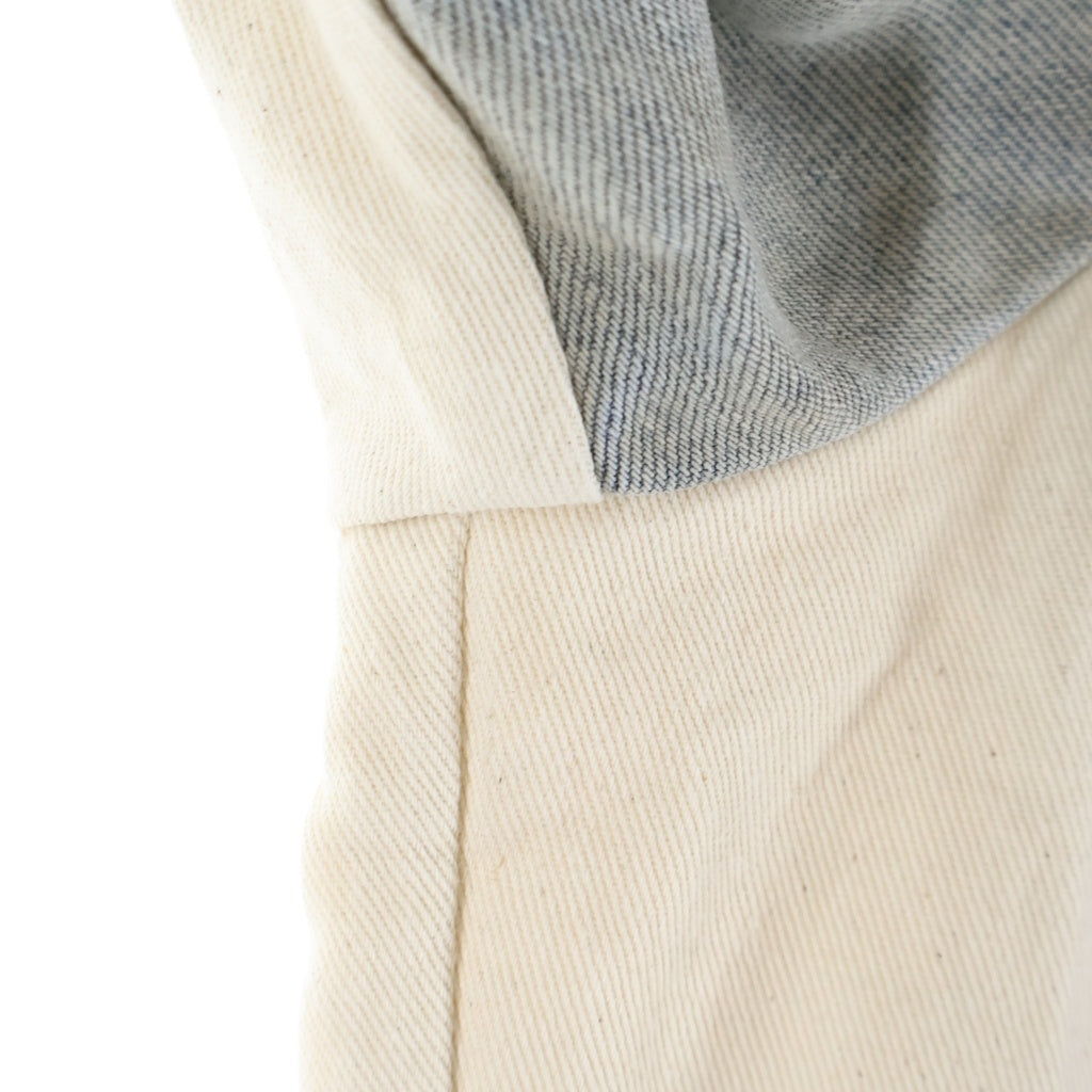 Rick Owens(リックオウエンス) 22SS Larry Denim Shirt Jacket 再構築 デニム切替 テーラードジャケット インディゴブルー RR01B1228-HUDEG