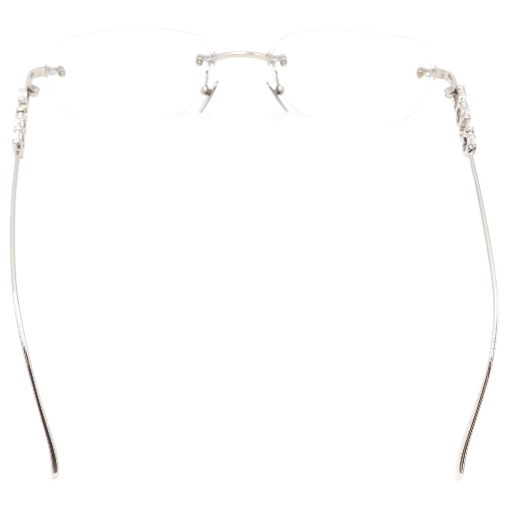 GUCCI(グッチ) Eyewear スクエア リムレス アイウェア 眼鏡 メガネ シルバー GG1808S 004