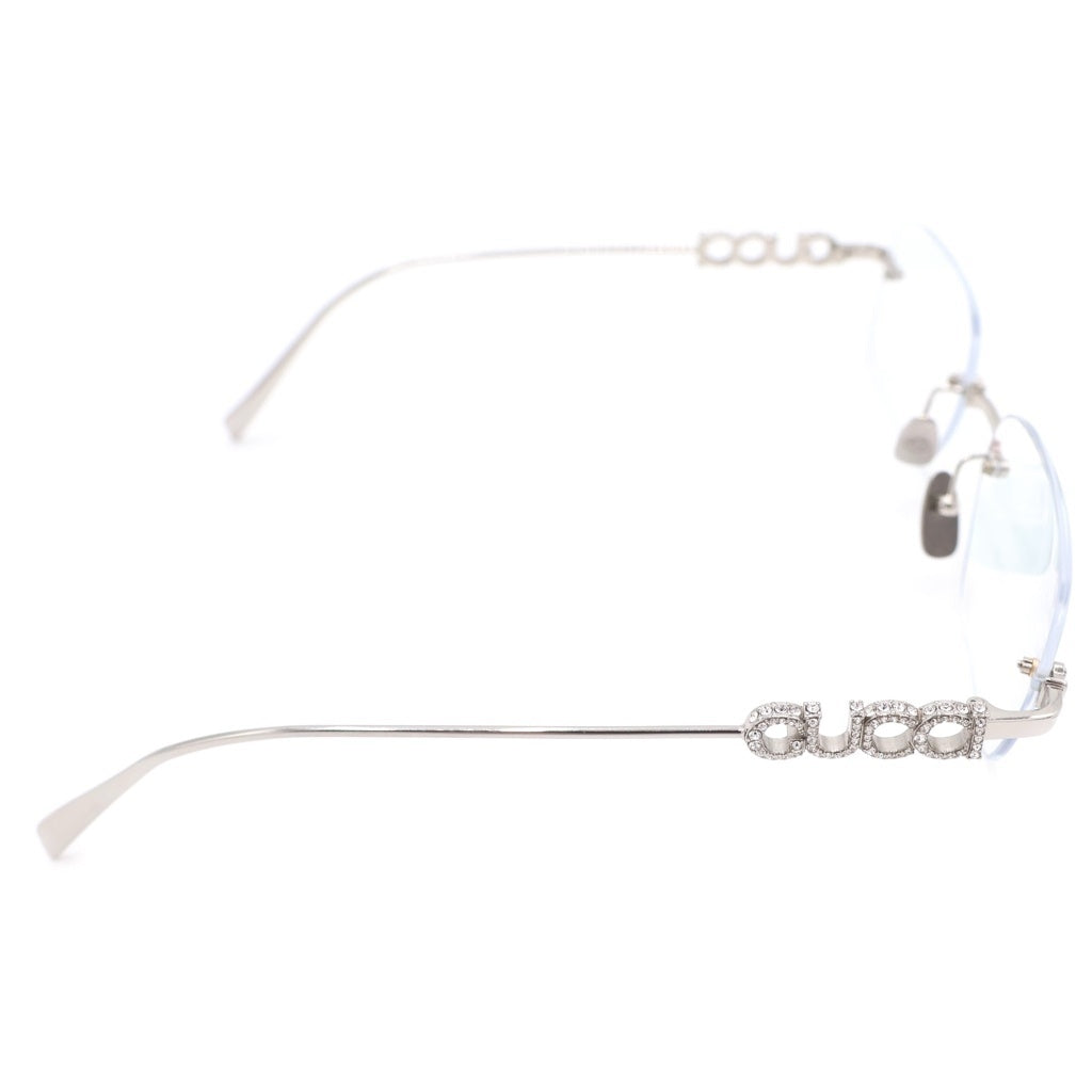 GUCCI(グッチ) Eyewear スクエア リムレス アイウェア 眼鏡 メガネ シルバー GG1808S 004