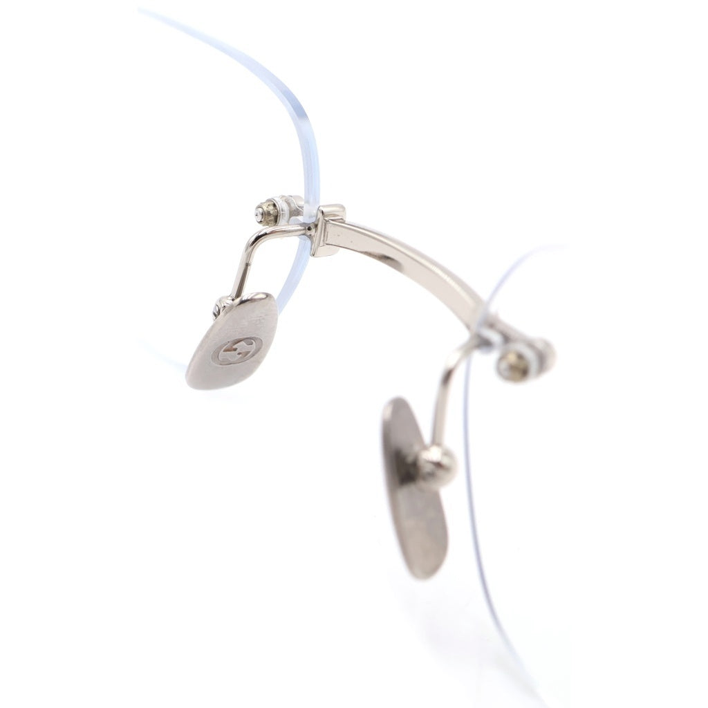 GUCCI(グッチ) Eyewear スクエア リムレス アイウェア 眼鏡 メガネ シルバー GG1808S 004