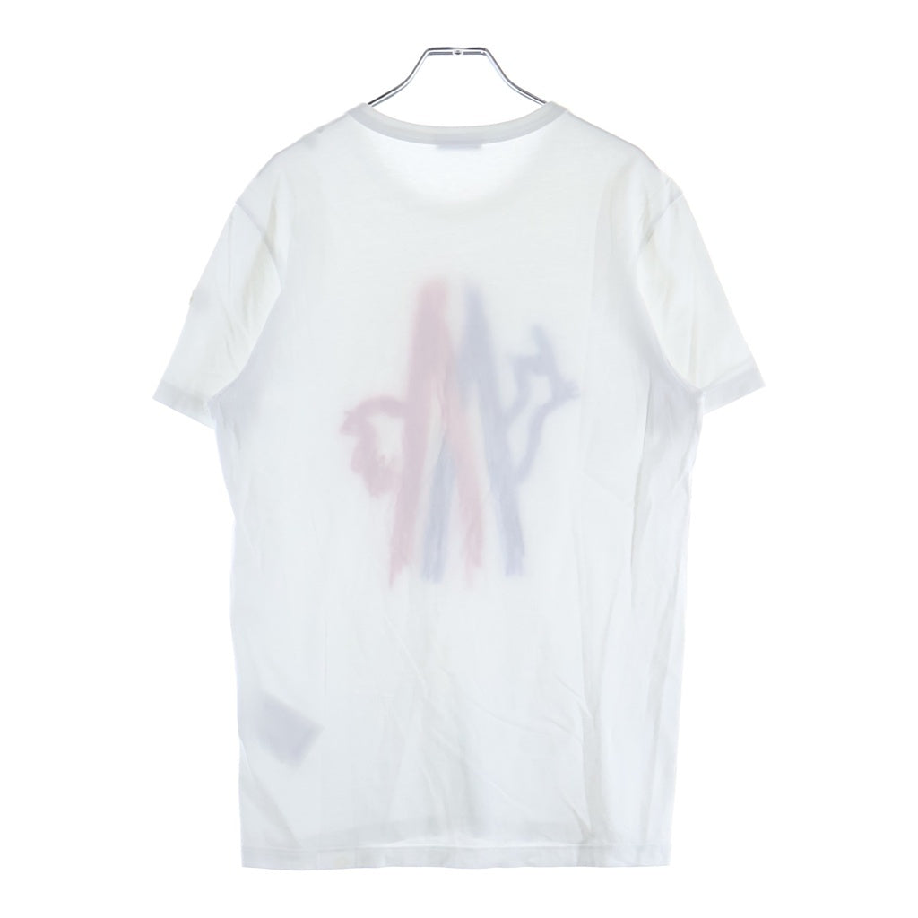 MONCLER(モンクレール) MAGLIA T-SHIRT フロントロゴ刺繍 半袖Tシャツ カットソー ホワイト D1091803550 8390T