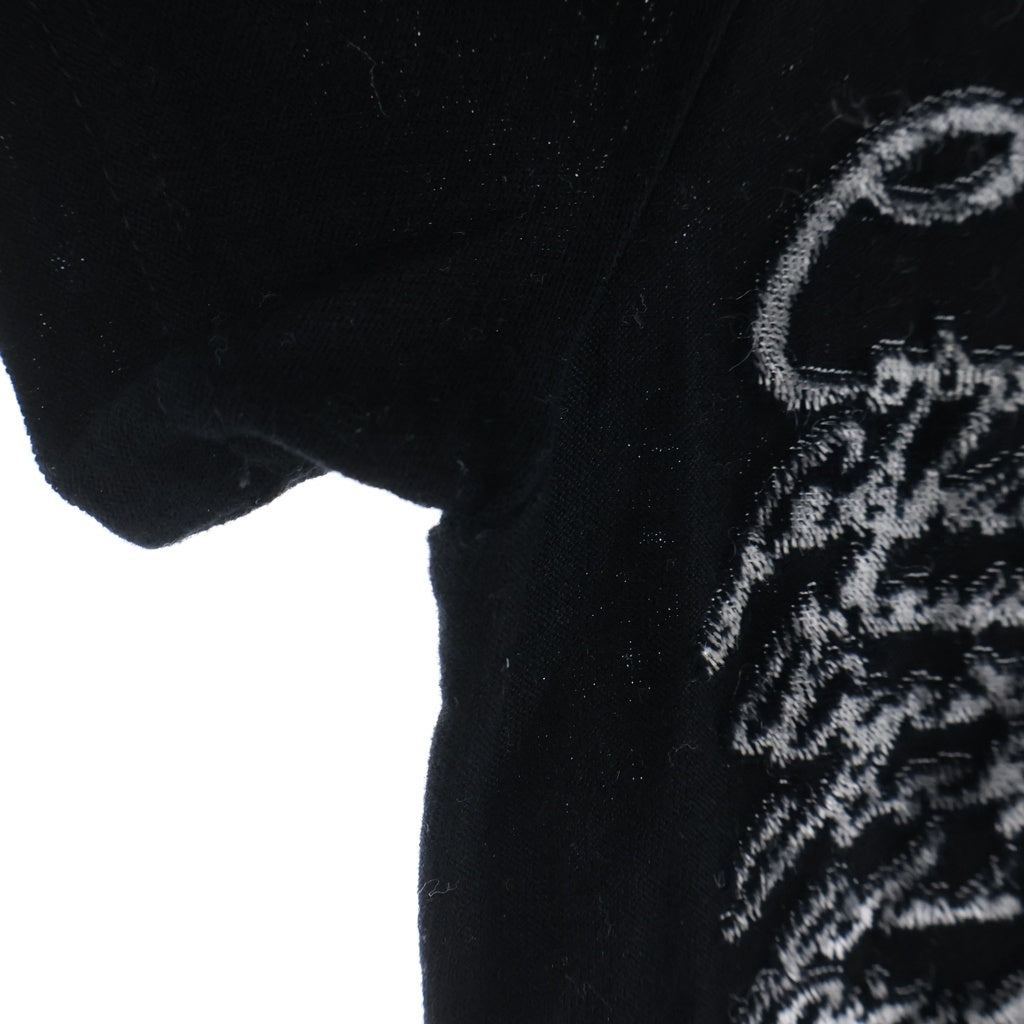 Berluti(ベルルッティ) フロントスクリット 刺繍 クルーネック 半袖Tシャツ カットソー ブラック R15JRS30JADB