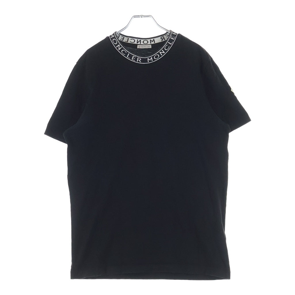 MONCLER(モンクレール) 23SS ネックロゴ クルーネック半袖Tシャツ カットソー ブラック I10918C00012 8390T I10918C00012 8390T