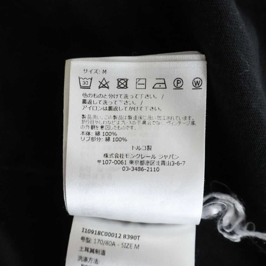 MONCLER(モンクレール) 23SS ネックロゴ クルーネック半袖Tシャツ カットソー ブラック I10918C00012 8390T I10918C00012 8390T