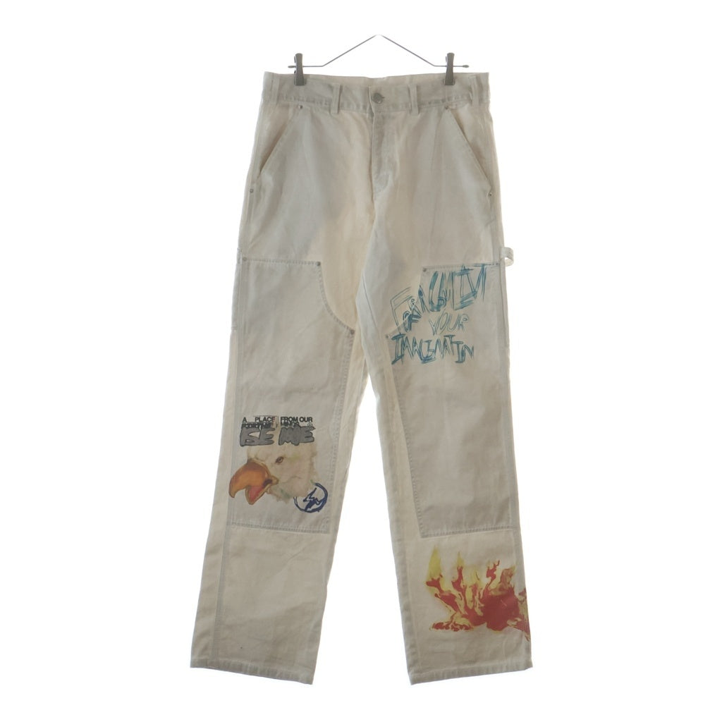 Cactus Jack(カクタスジャック) ×Fragment Painters トラヴィススコット フラグメント ペインターパンツ ホワイト