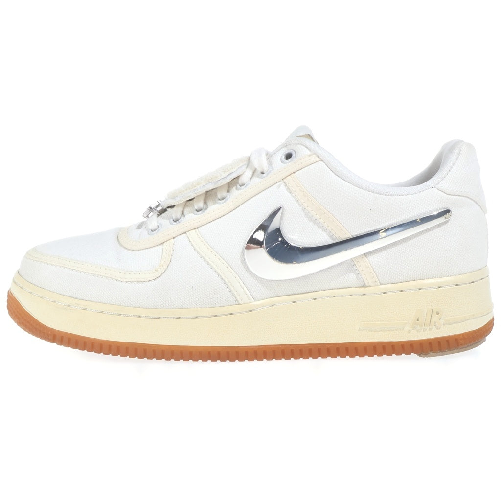 NIKE(ナイキ) ×TRAVIS SCOTT AIR FORCE1 LOW エアフォース1 トラヴィススコット ローカットスニーカー ホワイト US9.5/27.5cm AQ4211-100