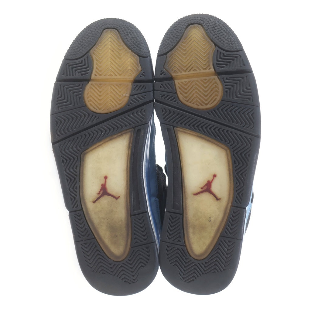 NIKE(ナイキ) ×TRAVIS SCOTT AIR JORDAN 4 RETRO CACTUS JACK トラヴィススコット エアジョーダン ハイカットスニーカー ブルー US9.5/27.5cm 308497-406