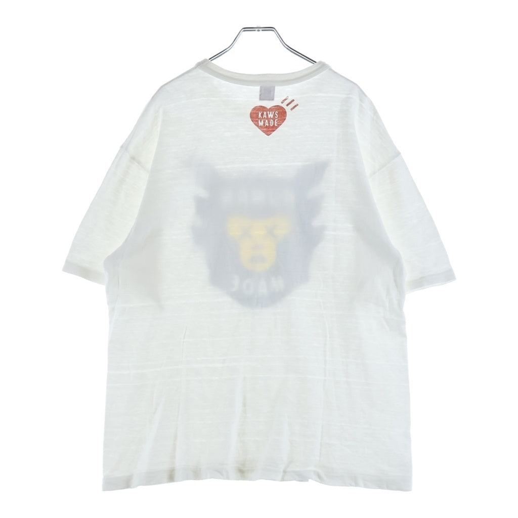 HUMAN MADE(ヒューマンメイド) ×KAWS T-Shirt ♯1 カウズ 両面プリント クルーネック半袖Tシャツ カットソー ホワイト