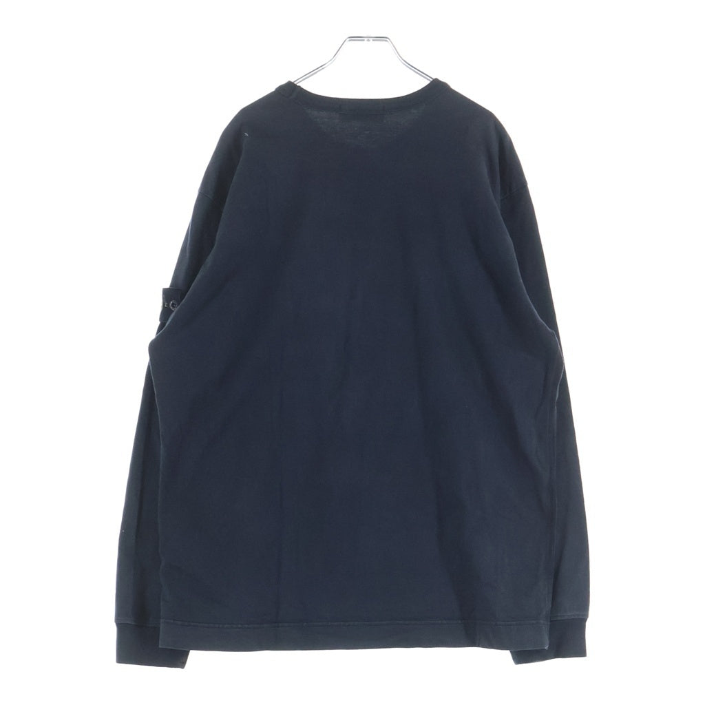 STONE ISLAND(ストーンアイランド) Long Sleeve Sweat Shirt 731564450 ロゴワッペン付き クルーネック 長袖Tシャツ カットソー ブラック 731564450