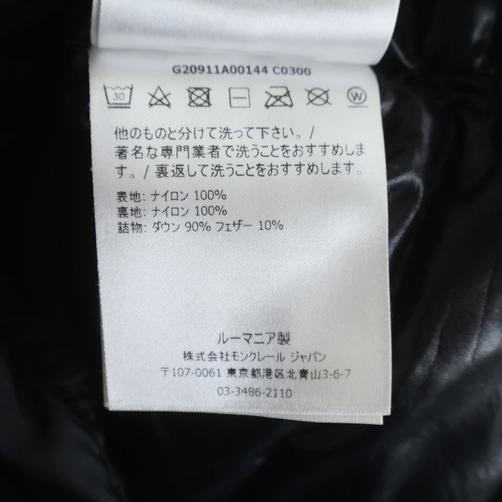 MONCLER(モンクレール) 21AW MONTCLA モンクラー ジップアップ ダウンジャケット ブラック G20911A00144 C0300 G20911A00144 C0300