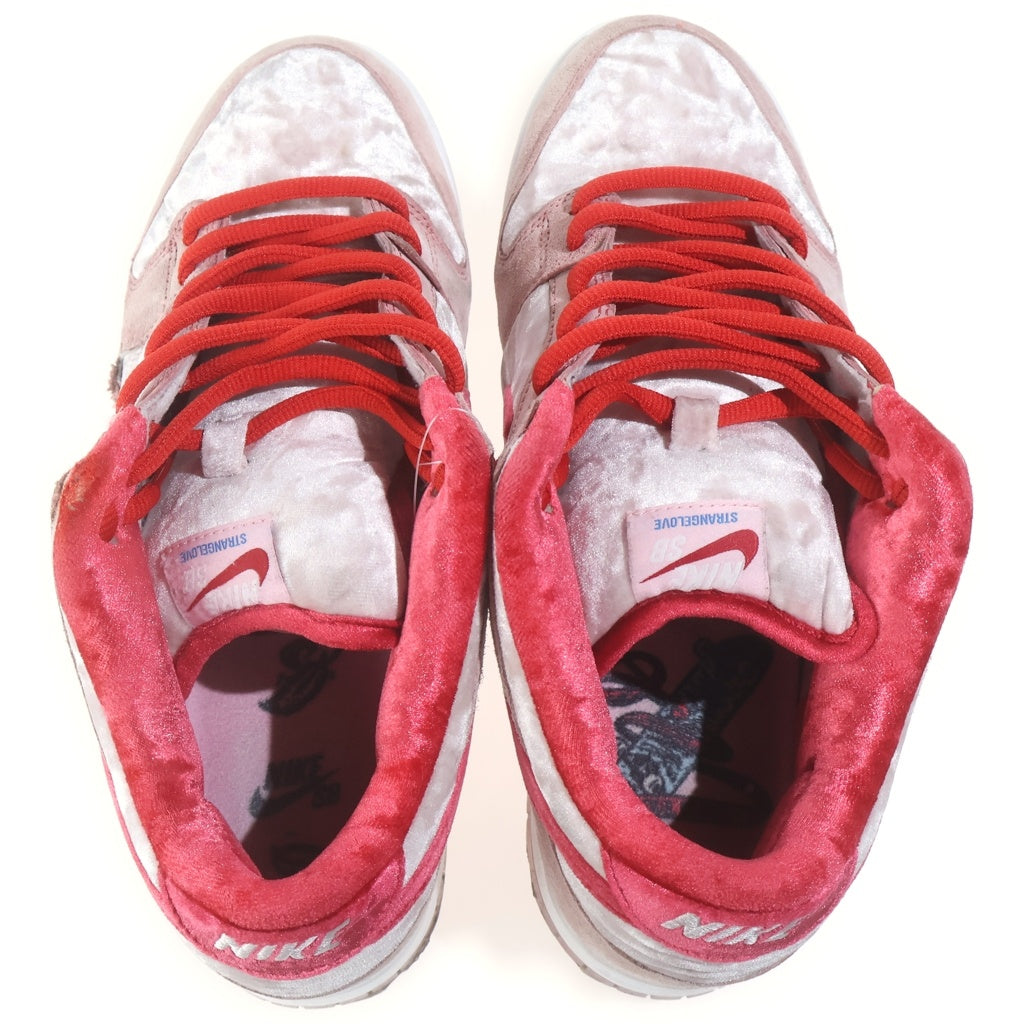 NIKE SB(ナイキエスビー) × Strangelove DUNK LOW Valentine's Day CT2552-800 ストレンジラブ ダンクロー バレンタイデイ ローカットスニーカー シューズ ピンク/ホワイト US9.5/27.5cm