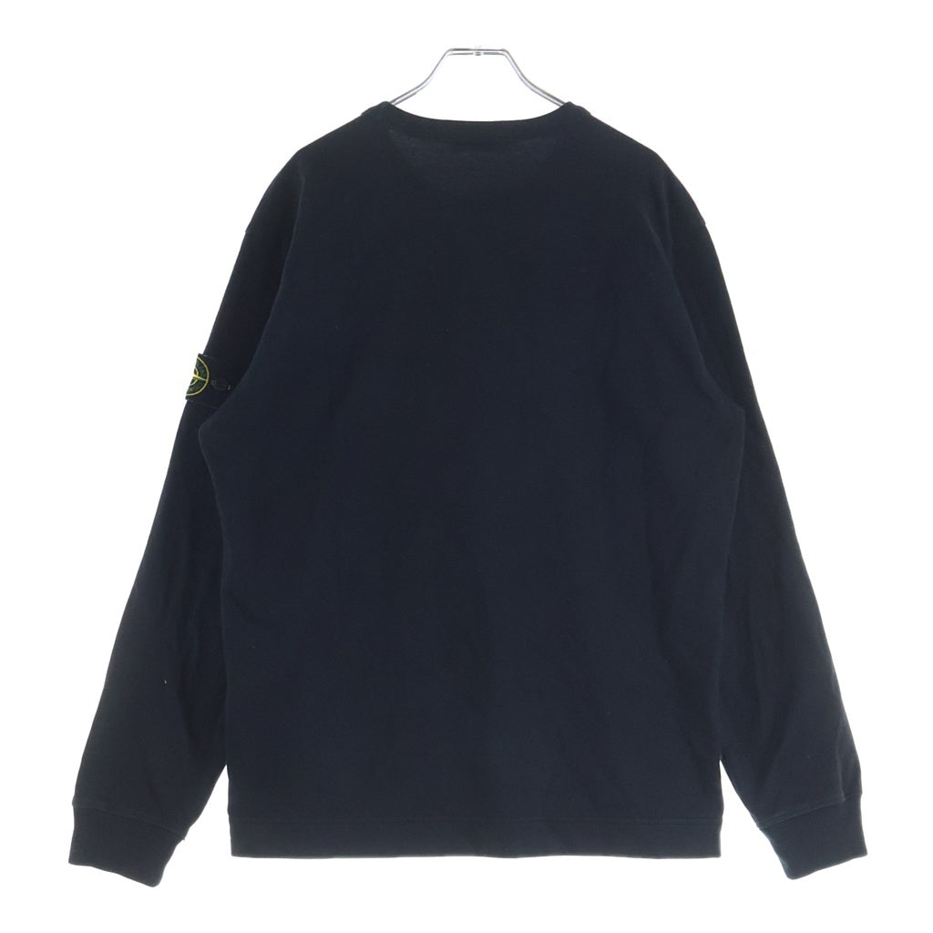 STONE ISLAND(ストーンアイランド) Long Sleeve Sweat ロゴワッペン付き クルーネック 長袖Tシャツ ブラック 731564450
