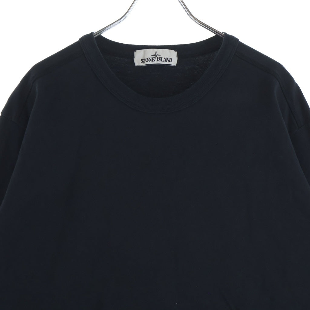 STONE ISLAND(ストーンアイランド) Long Sleeve Sweat ロゴワッペン付き クルーネック 長袖Tシャツ ブラック 731564450