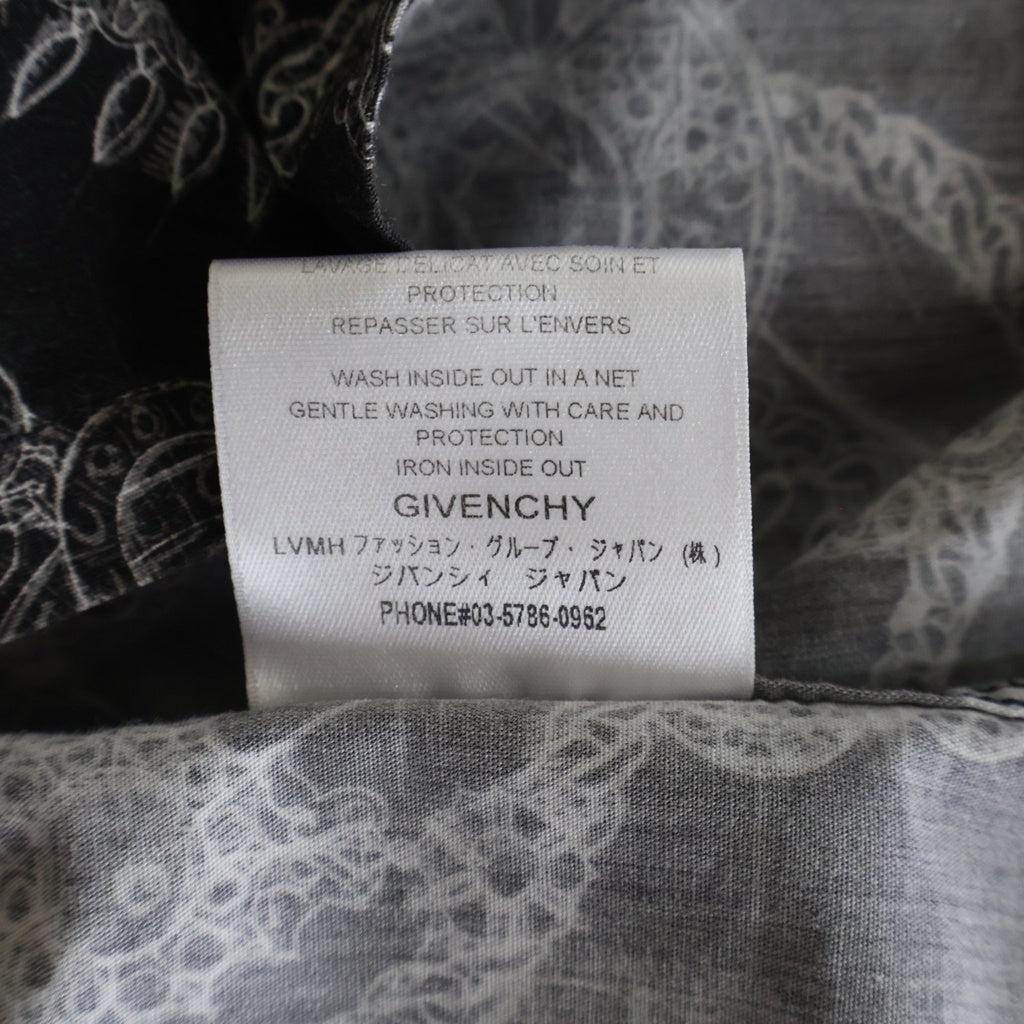 GIVENCHY(ジバンシィ) LOOSE FIT BM60KX13BE ルーズフィット 総柄 半袖シャツ ブラック