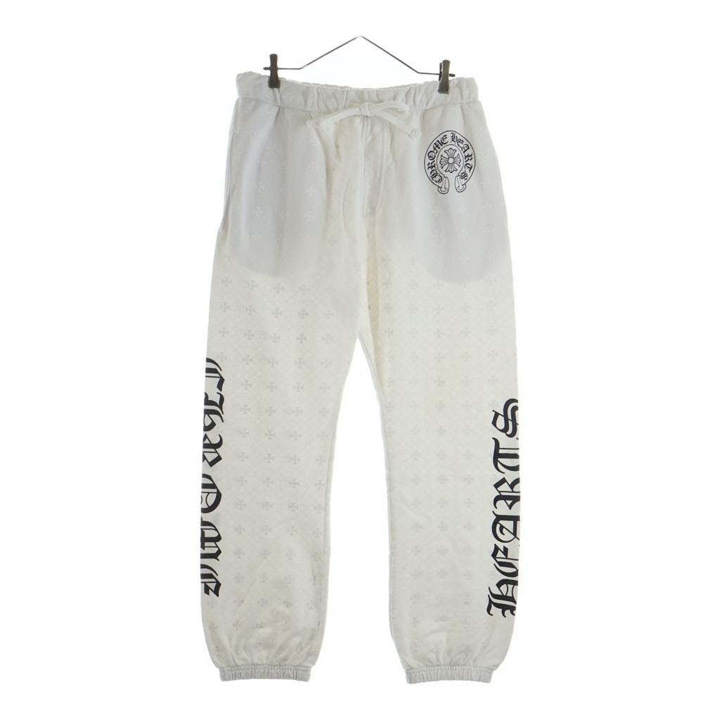 CHROME HEARTS(クロムハーツ) SWEAT PANTS CHプラス総柄 ホースシュープリント スウェットパンツ ホワイト