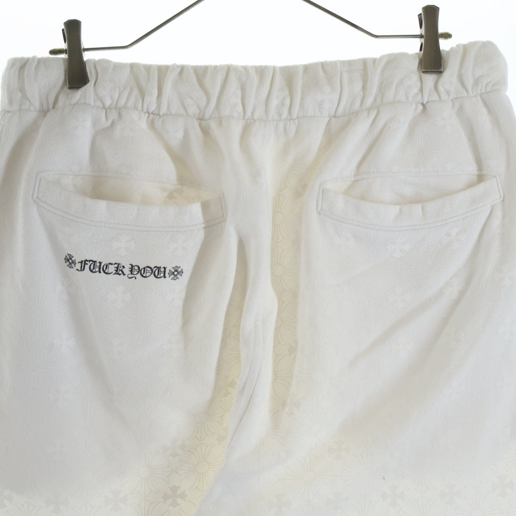 CHROME HEARTS(クロムハーツ) SWEAT PANTS CHプラス総柄 ホースシュープリント スウェットパンツ ホワイト