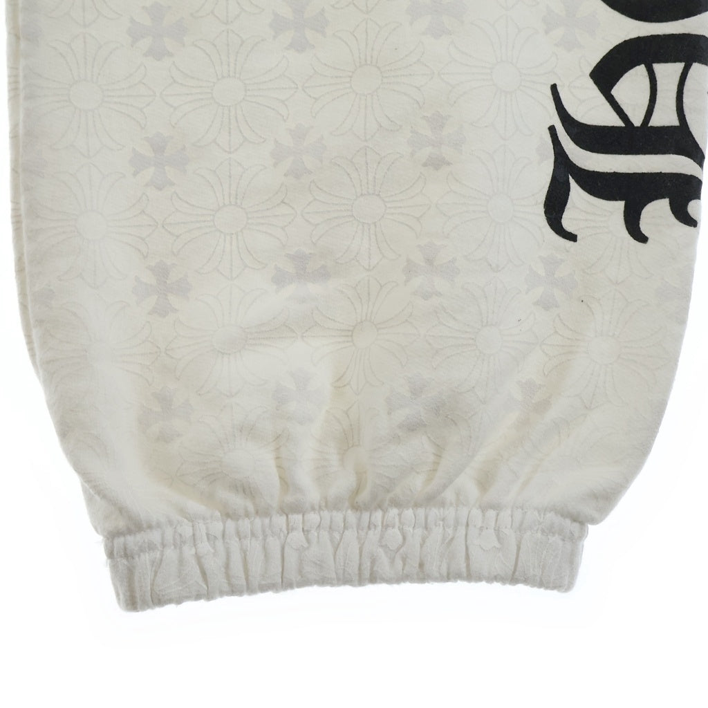 CHROME HEARTS(クロムハーツ) SWEAT PANTS CHプラス総柄 ホースシュープリント スウェットパンツ ホワイト
