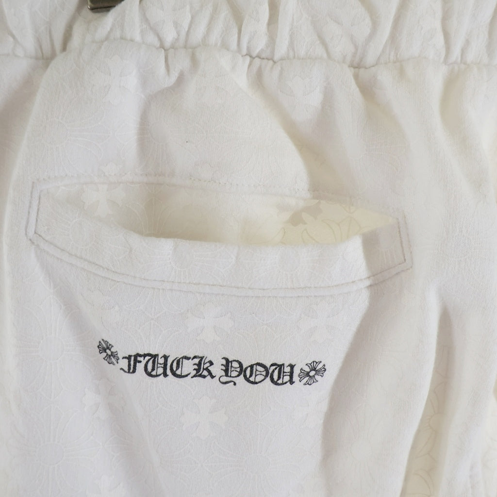 CHROME HEARTS(クロムハーツ) SWEAT PANTS CHプラス総柄 ホースシュープリント スウェットパンツ ホワイト