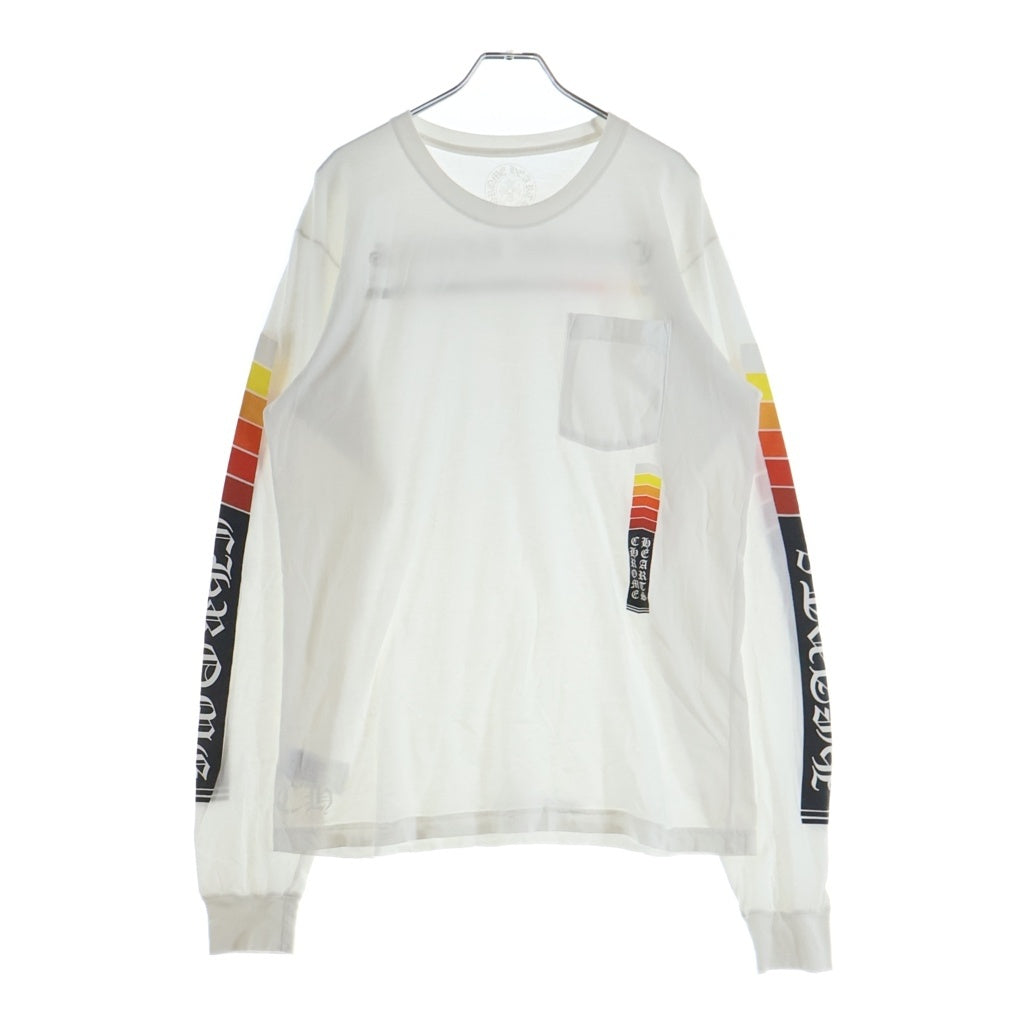 CHROME HEARTS(クロムハーツ) Neon Bar Logo L/S Tee ネオンバーロゴ グラデーションプリント 長袖Tシャツ カットソー ホワイト