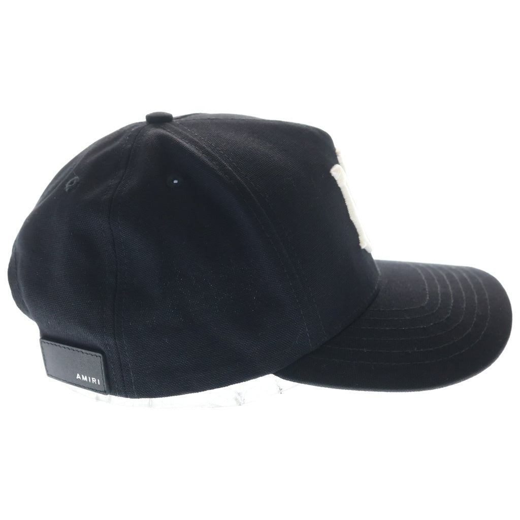 AMIRI(アミリ) 24AW FULL CANVAS MA HAT AMHACP1016 フルキャンバス MAロゴ ベースボールキャップ ブラック