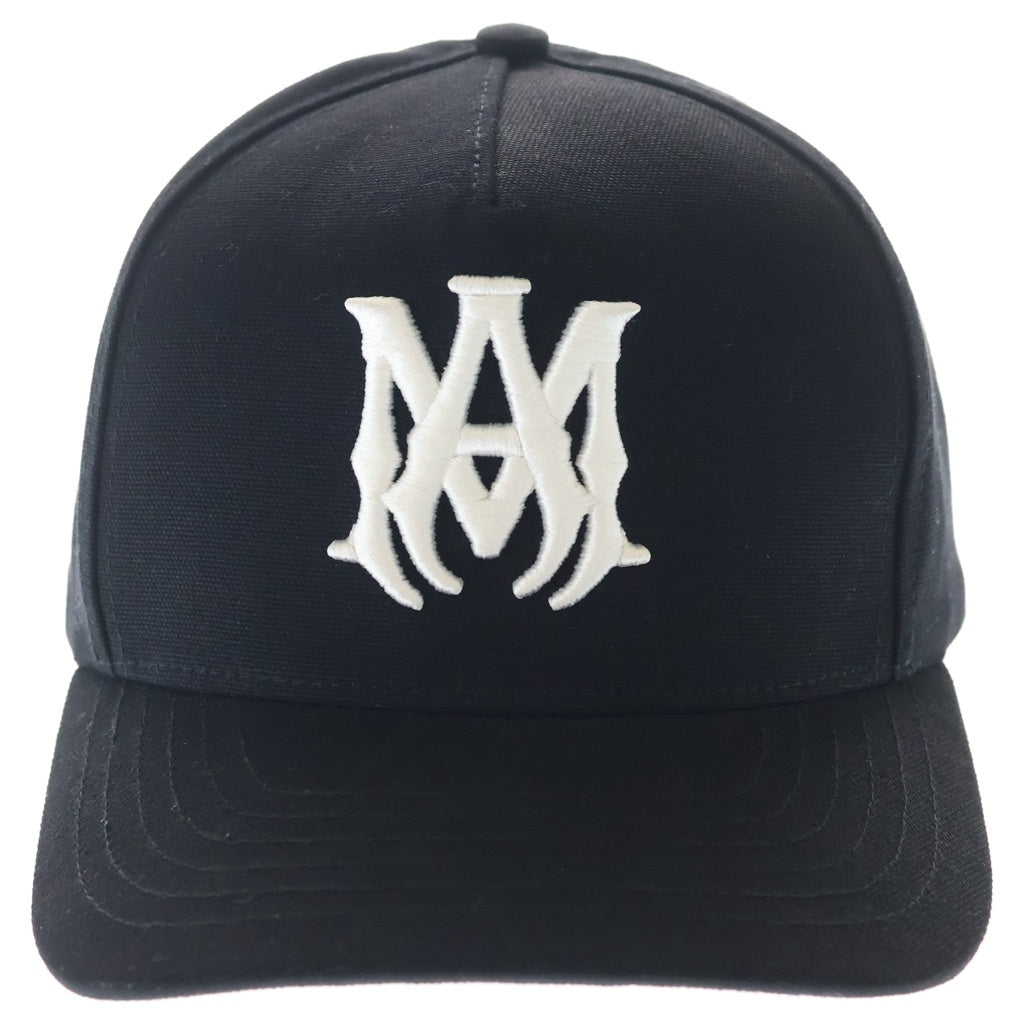 AMIRI(アミリ) 24AW FULL CANVAS MA HAT AMHACP1016 フルキャンバス MAロゴ ベースボールキャップ ブラック