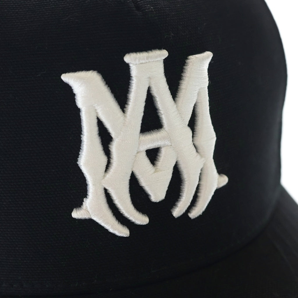 AMIRI(アミリ) 24AW FULL CANVAS MA HAT AMHACP1016 フルキャンバス MAロゴ ベースボールキャップ ブラック