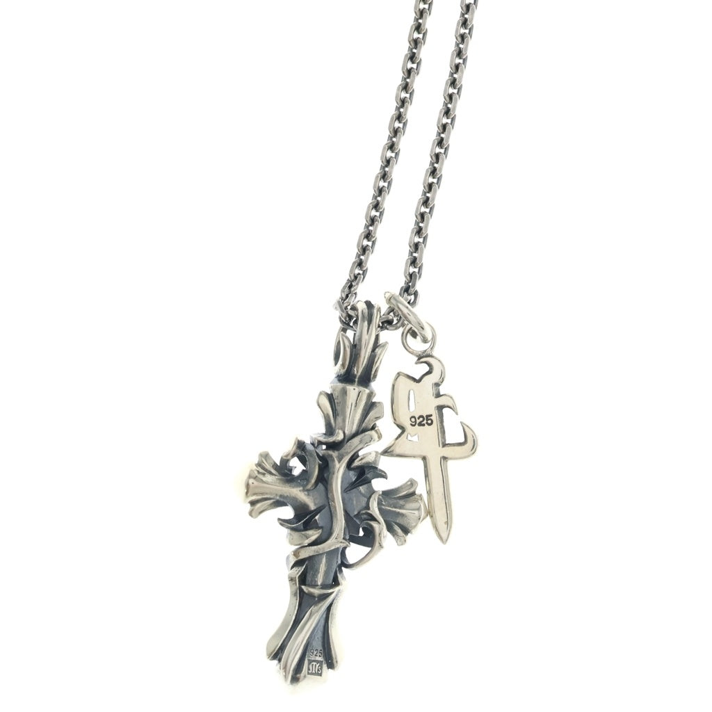 Personal Jesus(パーソナルジーザス) PJ DAGGER X THORN CROSS DOUBLE CHARM PJダガー ソーンクロス ダブルチャーム ネックレス シルバー レディース