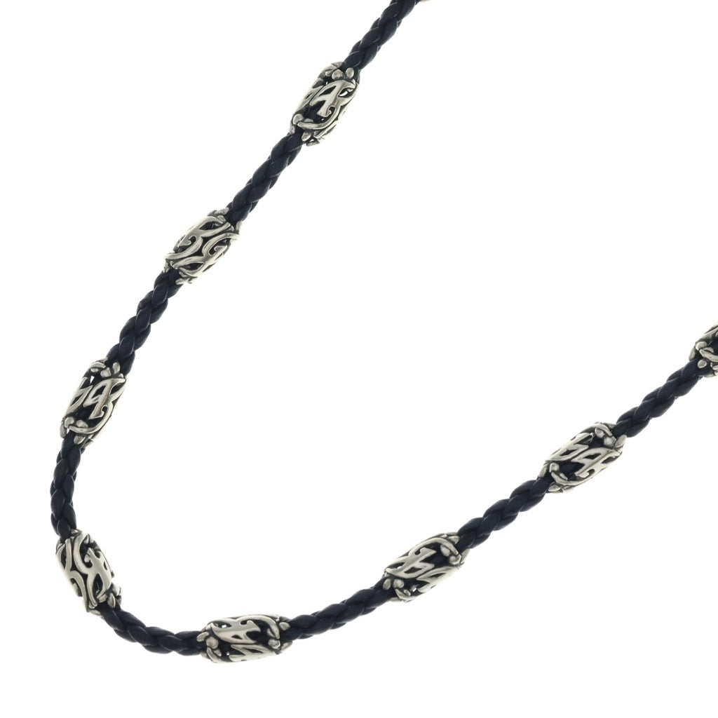 Personal Jesus(パーソナルジーザス) BLACK SPINEL NECKLACE W/PJ DAGGER ブラックスピネル ダブルPJダガー ネックレス シルバー/ブラック
