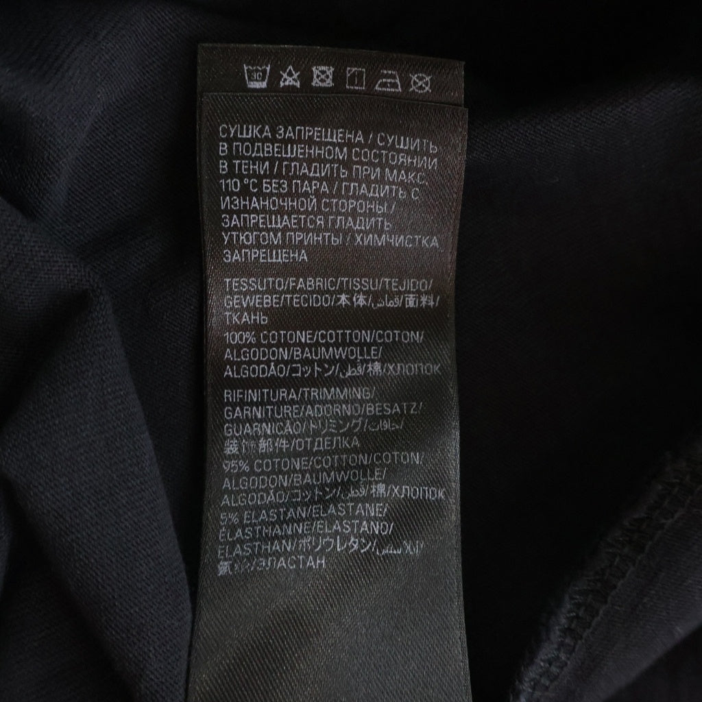 BALENCIAGA(バレンシアガ) 24SS ユーズド加工フレイムロゴオーバーサイズ半袖Tシャツ カットソー ブラック 787349 TQVW7