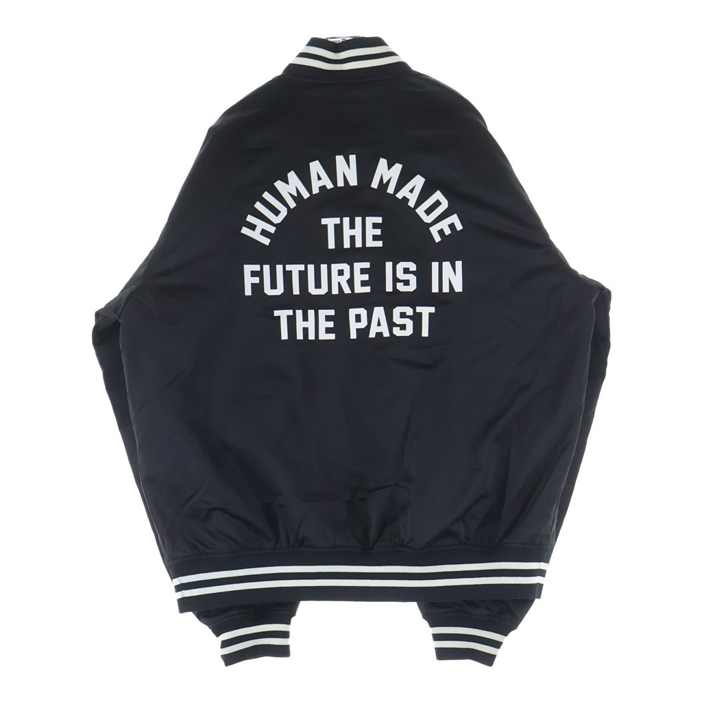 HUMAN MADE(ヒューマンメイド) NYLON STADIUM JACKET ハートプリント ナイロン スタジアムジャケット ブラック HM30JK038