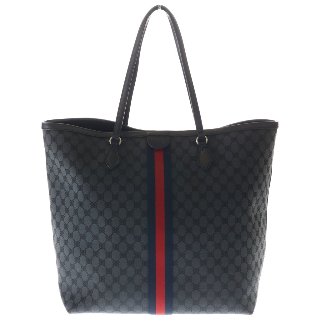 BALENCIAGA(バレンシアガ) ×GUCCI The Hacker Project Large Tote Bag グッチ ハッカープロジェクト キャンバス トートバッグ ブラック 680127