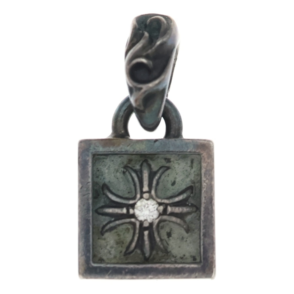 CHROME HEARTS(クロムハーツ) FRAMED CH PLUS 1DIA フレームドCHプラス 1ダイヤ チャーム ペンダントトップ シルバー -