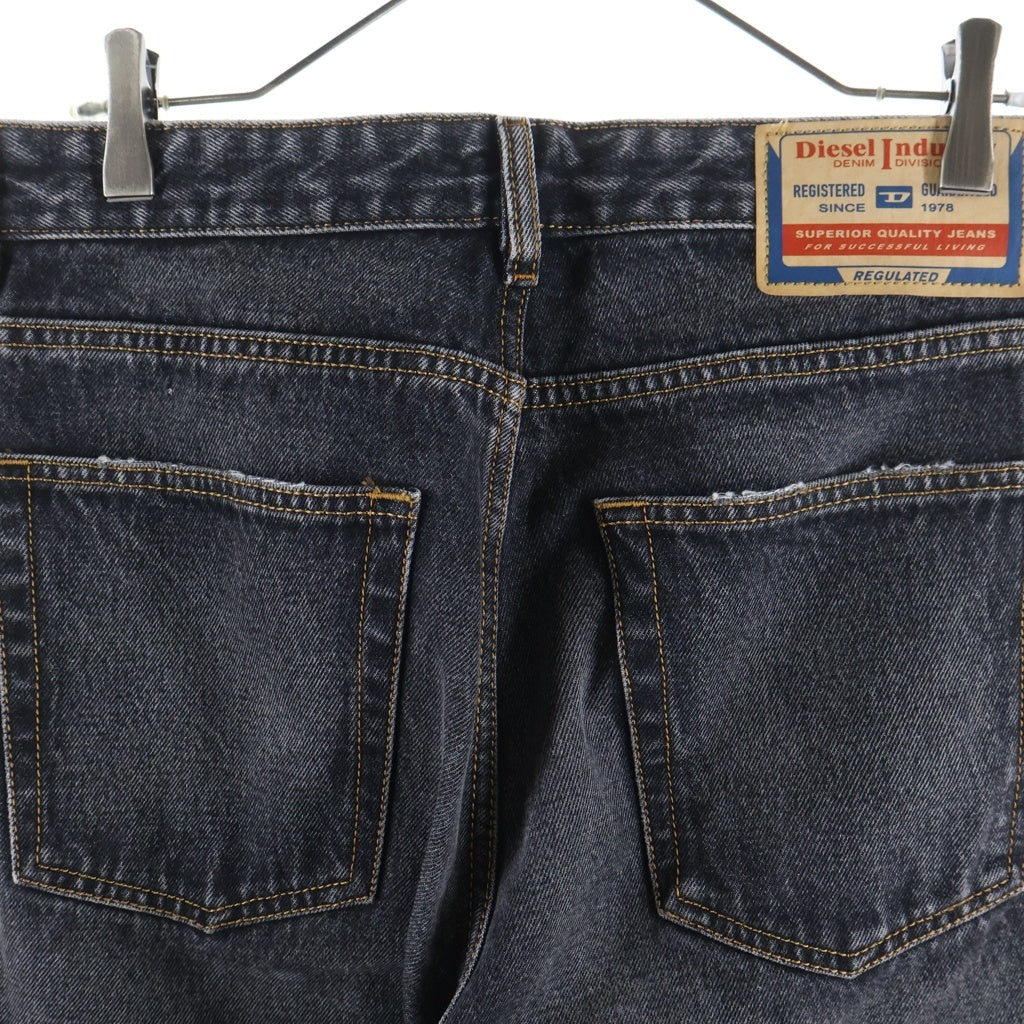 DIESEL(ディーゼル) D-Rise Straight Jeans ディーレイズ ワイド ストレートデニムパンツ ブラック 007F6