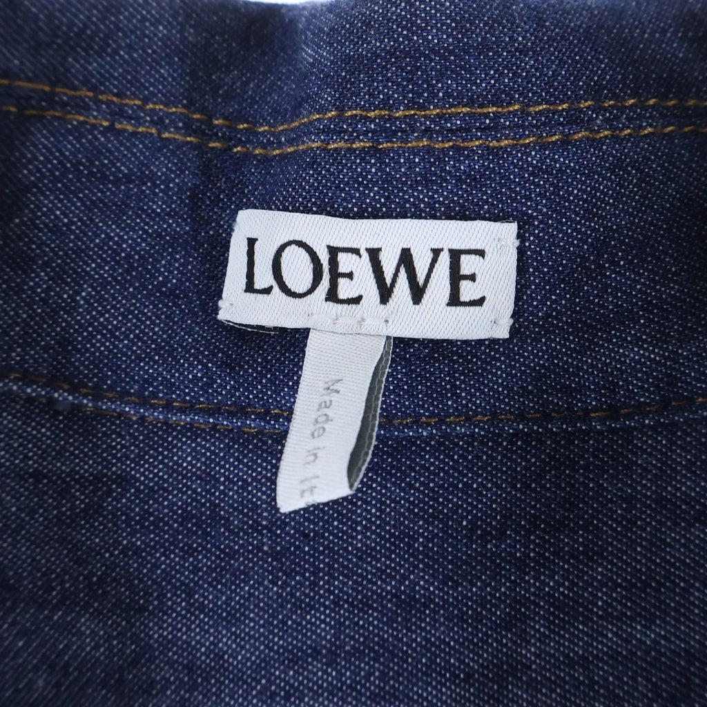 LOEWE(ロエベ) Denim Shirt アナグラム 刺繍 半袖デニムシャツ インディゴ H526Y1DX05