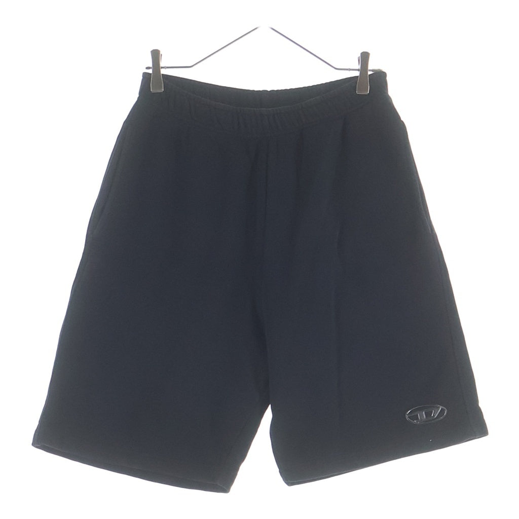 DIESEL(ディーゼル) P-MARSHY-OD メタルロゴ スウェット ハーフパンツ ショーツ ブラック A10996