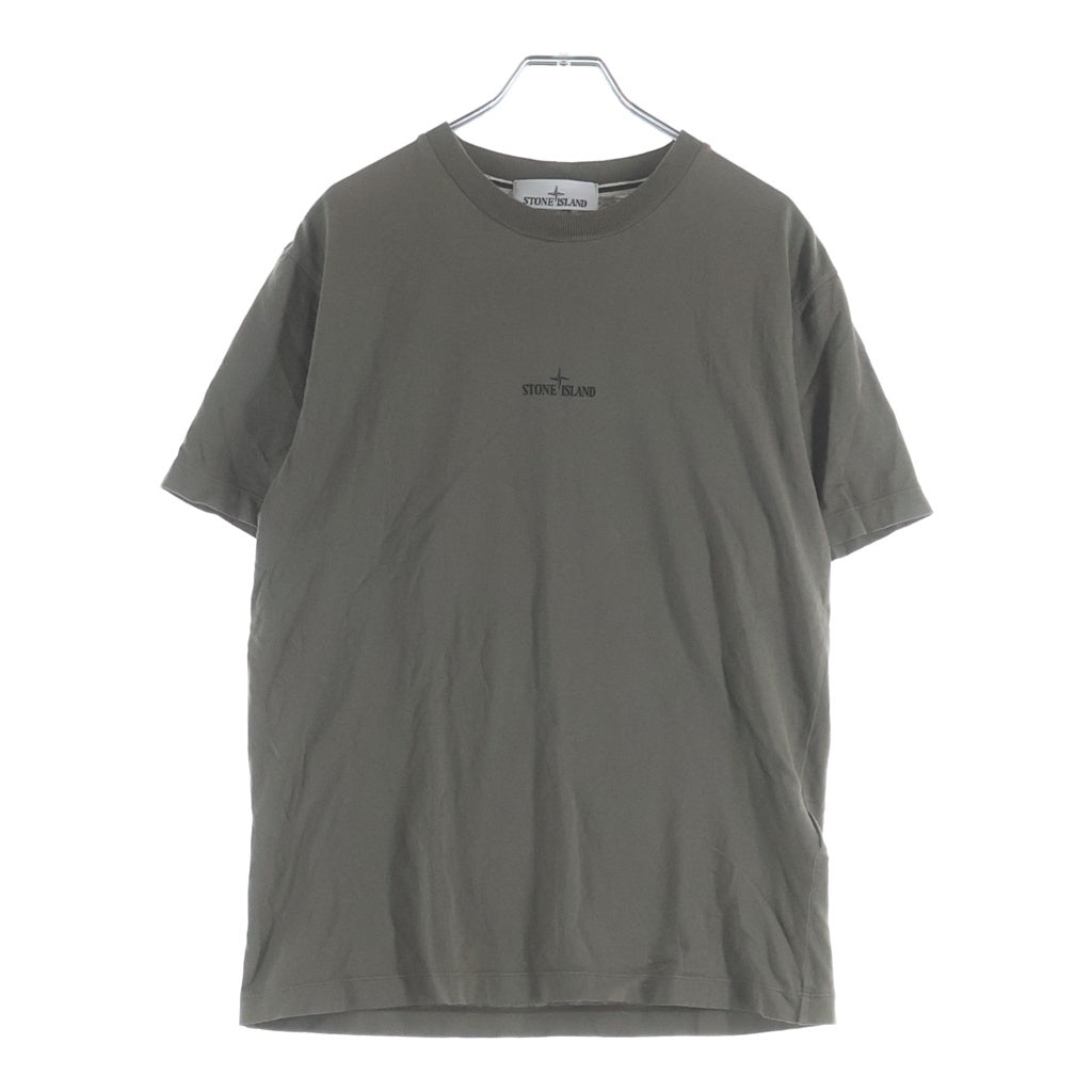 STONE ISLAND(ストーンアイランド) 24AW T-SHIRT フロントロゴプリント クルーネック 半袖Tシャツ カットソー カーキ 81152NS81