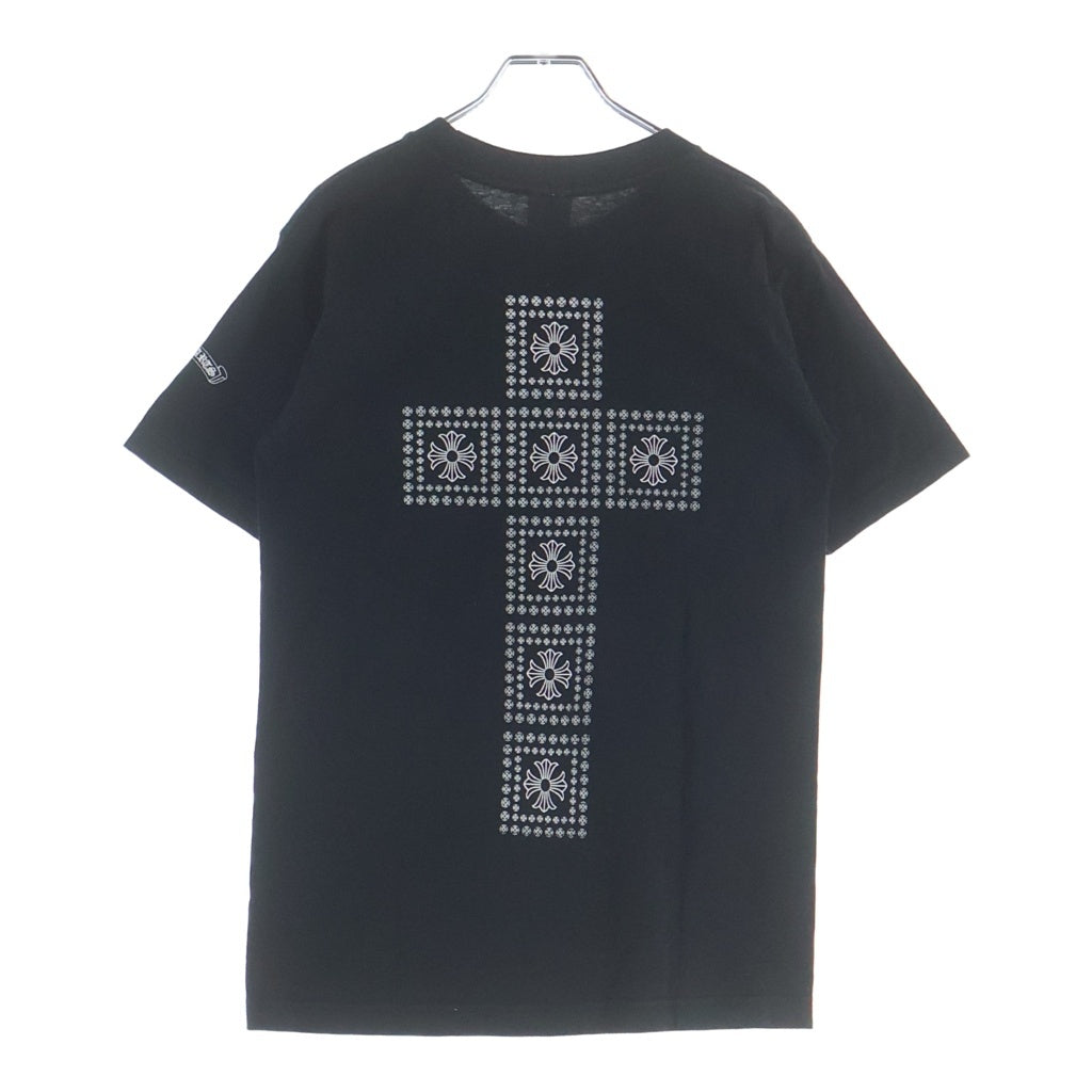CHROME HEARTS(クロムハーツ) OLD CH PLS CROSS TEE オールド バックCHプラス クロスプリント 半袖Tシャツ カットソー ブラック
