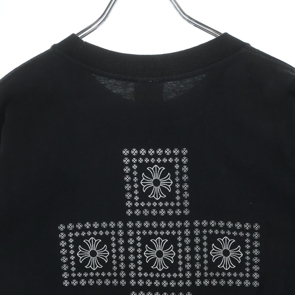 CHROME HEARTS(クロムハーツ) OLD CH PLS CROSS TEE オールド バックCHプラス クロスプリント 半袖Tシャツ カットソー ブラック