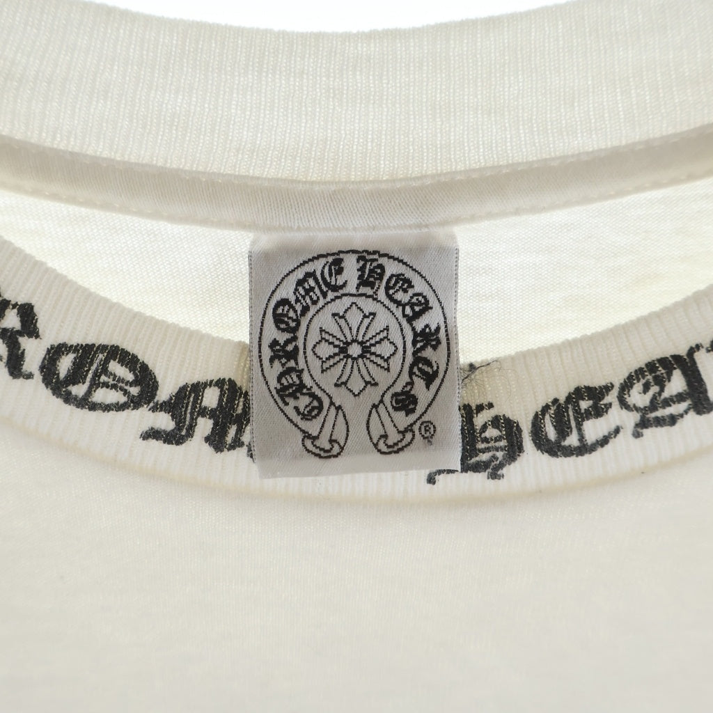 CHROME HEARTS(クロムハーツ) OLD FLORAL T-SHIRT オールド ネックロゴ バックフローラルクロス 半袖Tシャツ カットソー ホワイト