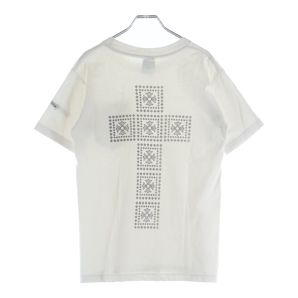 CHROME HEARTS(クロムハーツ) OLD CH PLS CROSS TEE オールド バックCHプラス クロスプリント 半袖Tシャツ カットソー ホワイト
