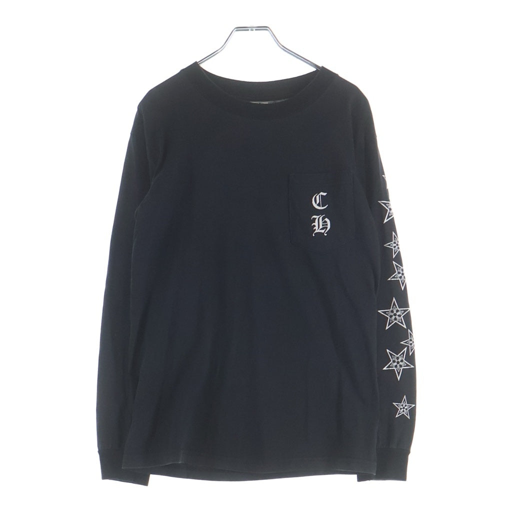 CHROME HEARTS(クロムハーツ) OLD STAR L/S Tee アームスター ホースシュープリント 長袖Tシャツ カットソー ブラック