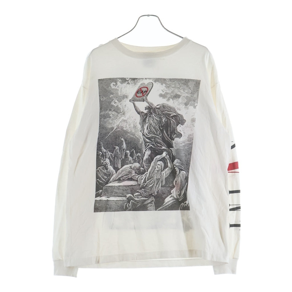SAINT MICHAEL(セントマイケル) 22SS ×VLONE L/S TEE ヴィーロン 両面プリント クルーネック 長袖Tシャツ カットソー ホワイト SM-S22-0000-069