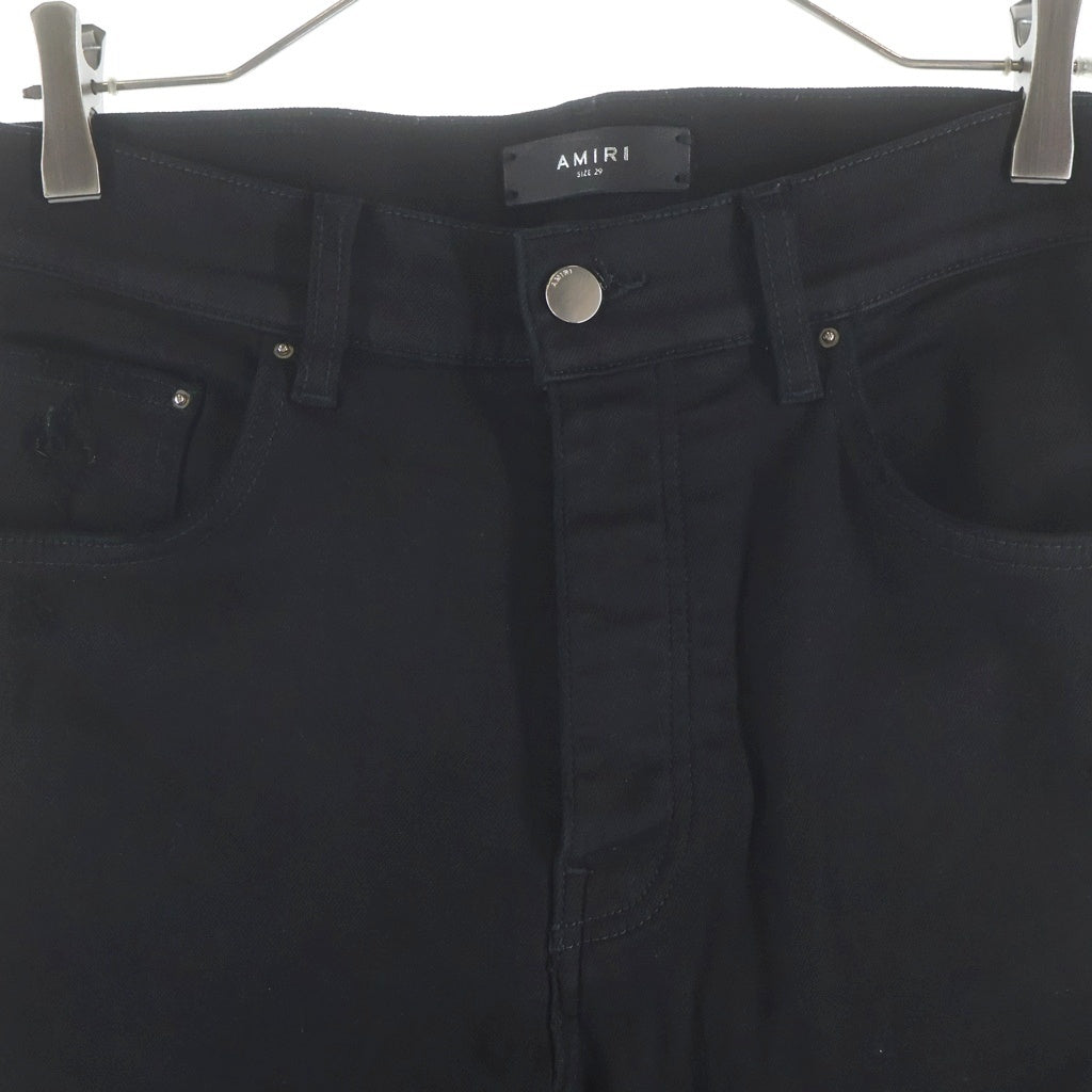 AMIRI(アミリ) STACK FLAIR PANTS スタックフレア ダメージ加工 デニムパンツ インディゴブラック
