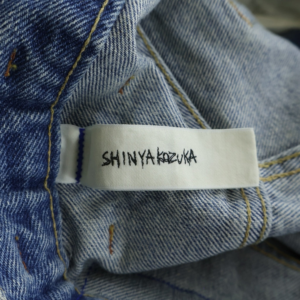 SHINYA KOZUKA(シンヤコズカ) PAINTED ORDINARY CITY STRAIGHT ペイント加工 ジップフライ ストレート デニムパンツ インディゴブルー 2502SK37P