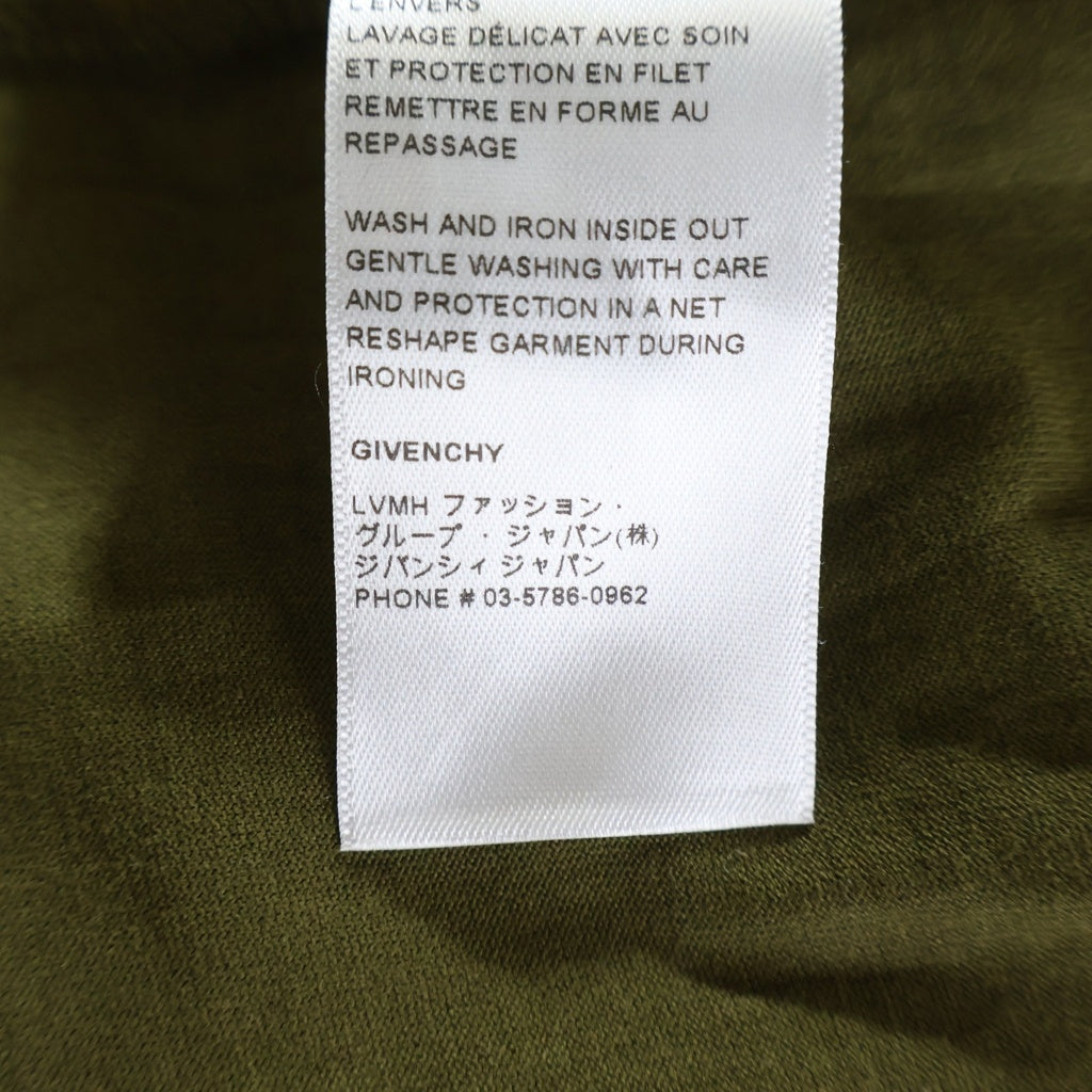 GIVENCHY(ジバンシィ) 21AW ロゴテープ スリムフィット クルーネック 半袖Tシャツ カットソー カーキ BM714Q3Y6B