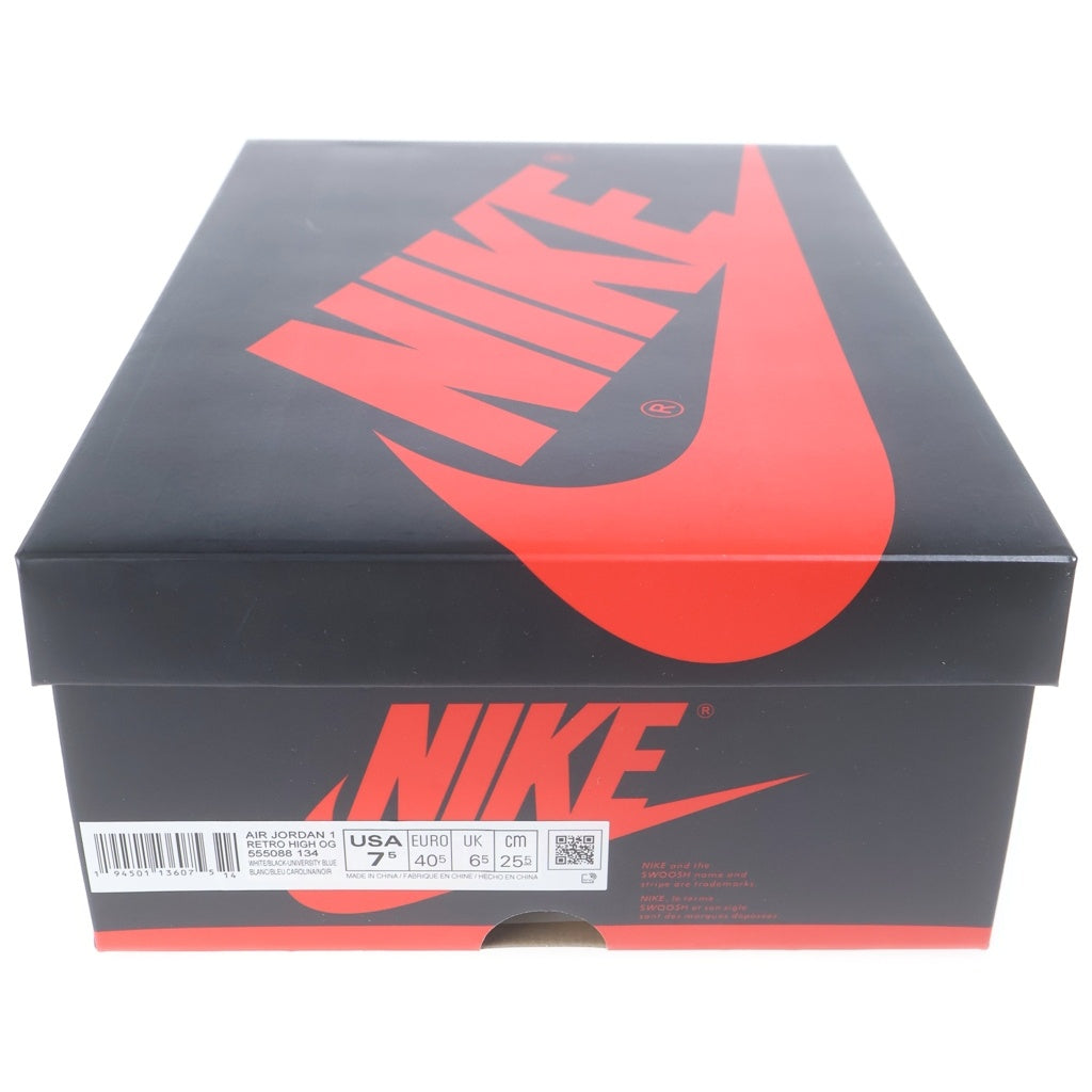 NIKE(ナイキ) AIR JORDAN 1 RETRO HIGH OG UNIVERCITY BLUE エアジョーダン1 ハイ ユニバーシティーブルー ハイカットスニーカー ブルー/ホワイト US7.5/25.5cm 555088-134