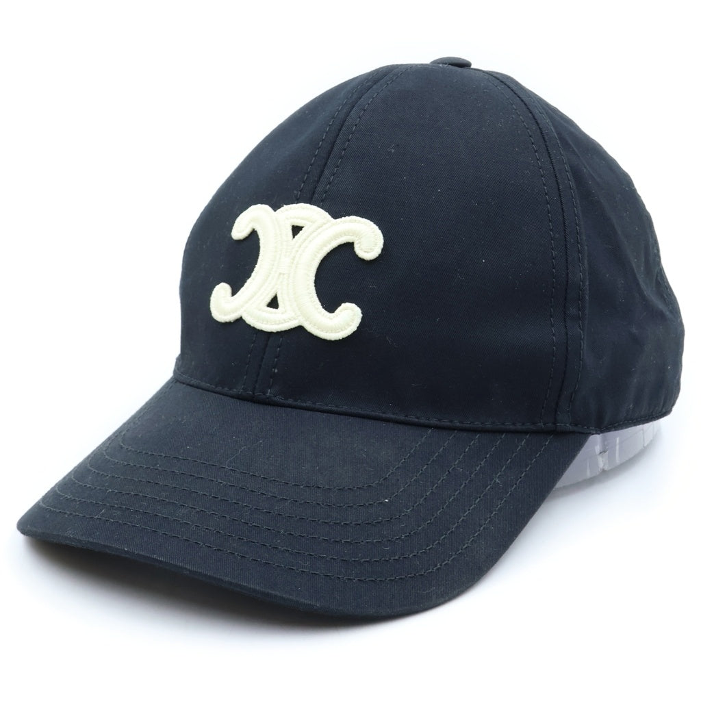 CELINE(セリーヌ) TRIOMPHE BASEBALL CAP トリオンフ ベースボールキャップ 帽子 ブラック 2AUT6969P.38NO
