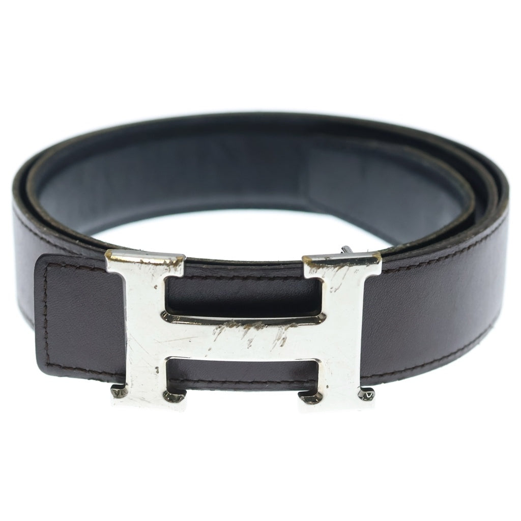 HERMES(エルメス) H Buckle Belt Hバックルベルト ブラウン/シルバー