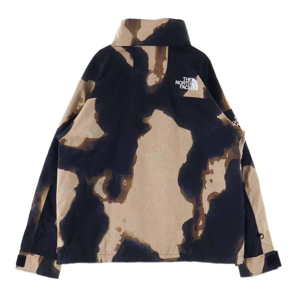 THE NORTH FACE(ザノースフェイス) 21AW SUPREME Bleached Denim Print Mountain Jacket × シュプリーム 総柄 ブリーチ デニム プリント マウンテンジャケット ブラック/ブラウン NP52100I