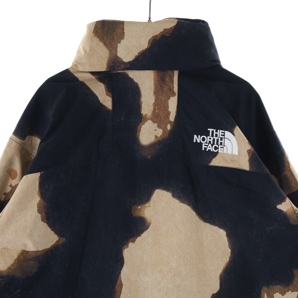THE NORTH FACE(ザノースフェイス) 21AW SUPREME Bleached Denim Print Mountain Jacket × シュプリーム 総柄 ブリーチ デニム プリント マウンテンジャケット ブラック/ブラウン NP52100I